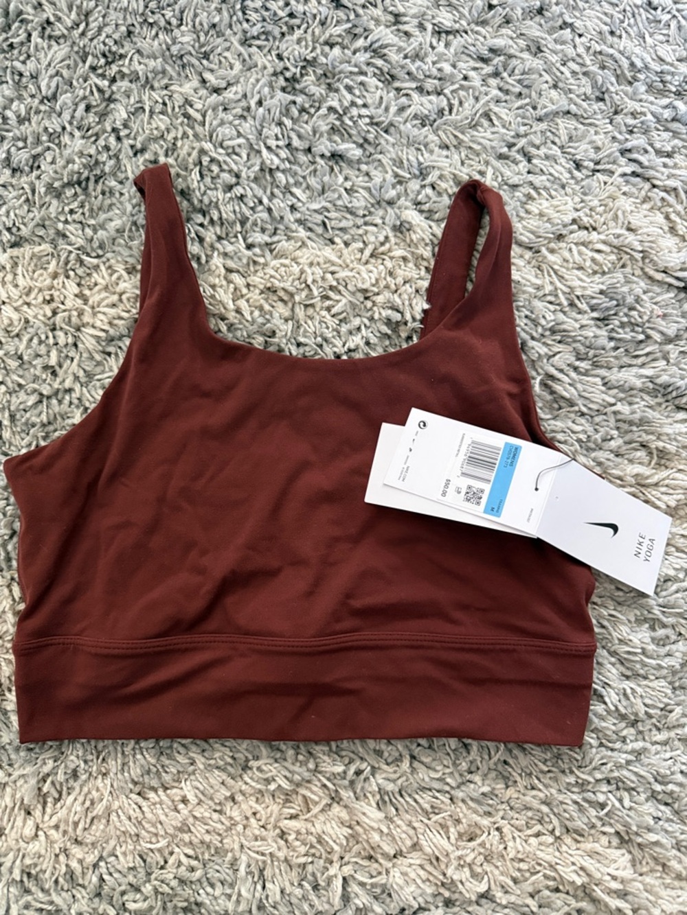 Nike Rust Red Brown Scoop Sports Bra